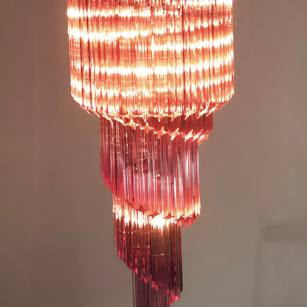 Spiral Prism Glass Chandelier