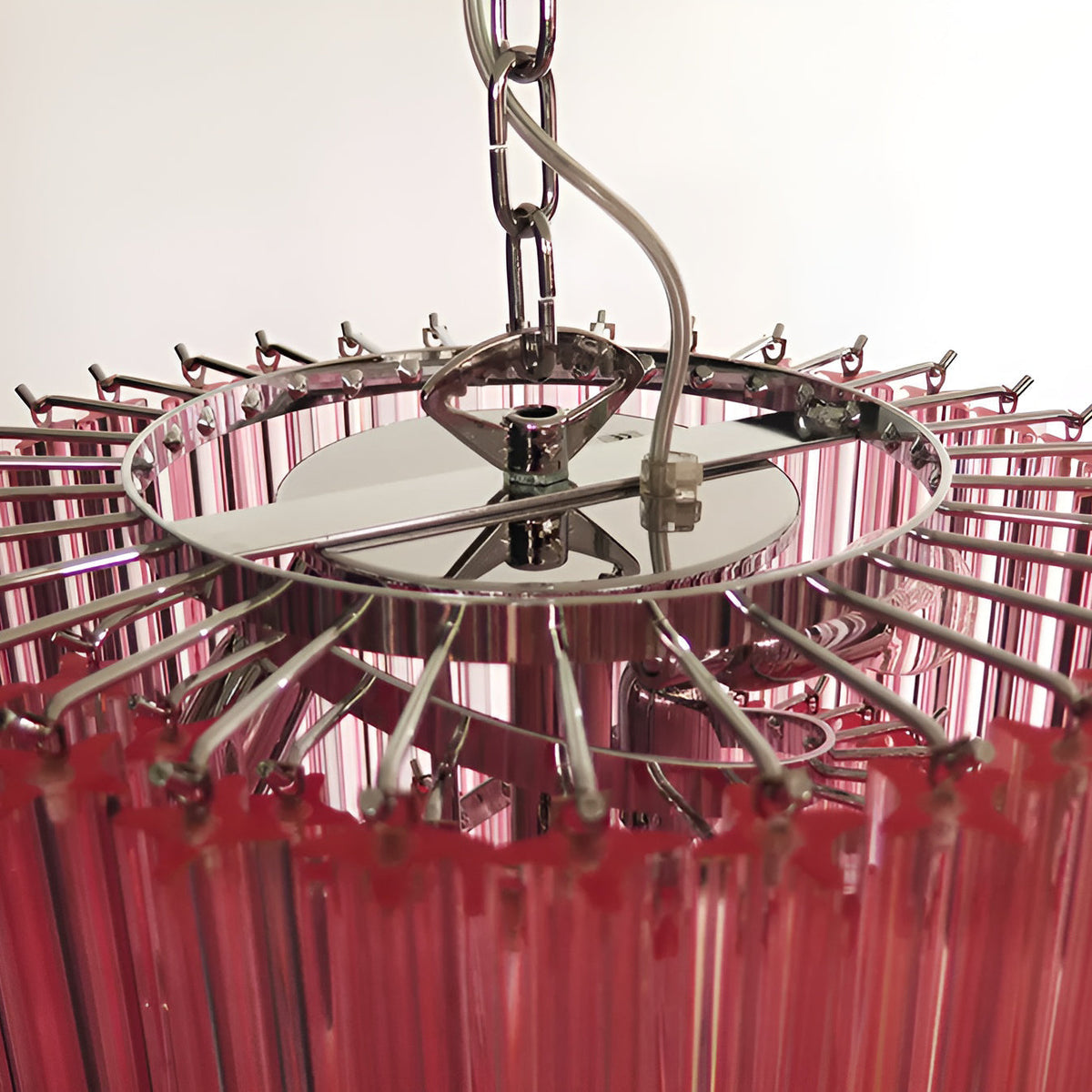 Spiral Prism Glass Chandelier