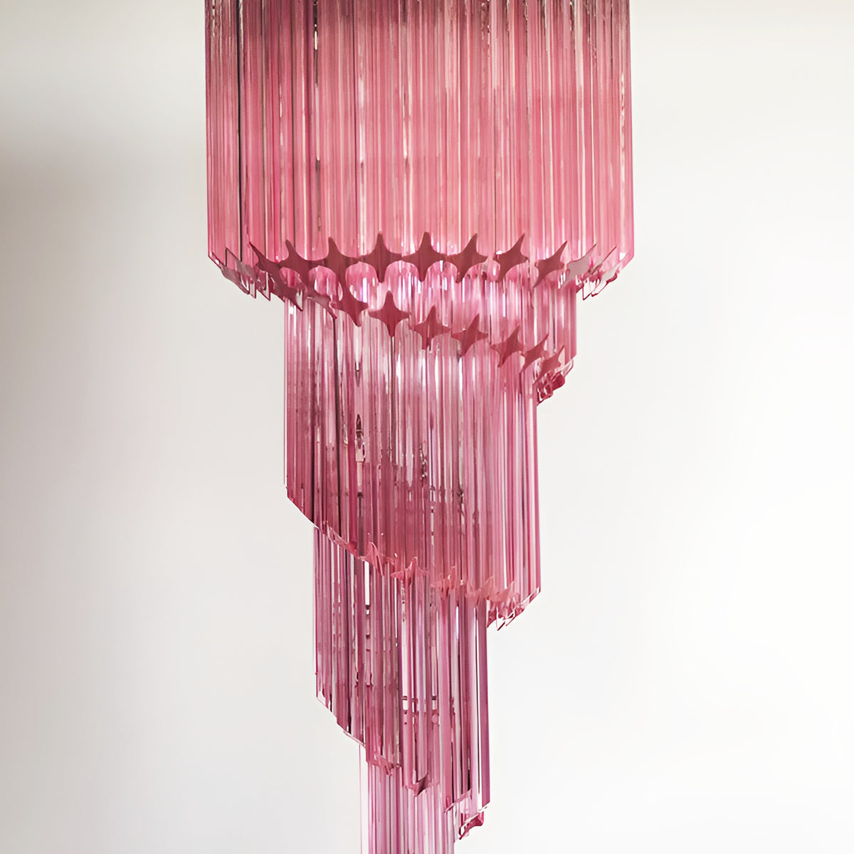 Spiral Prism Glass Chandelier