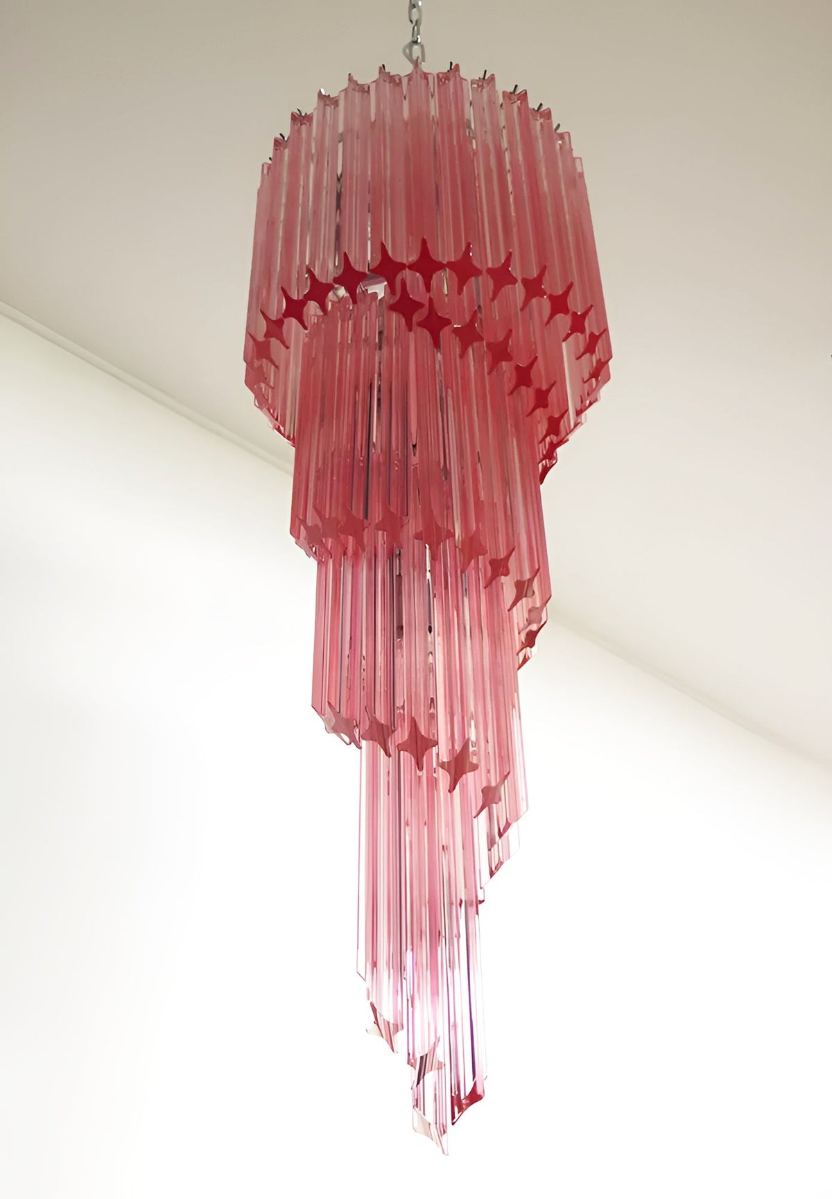 Spiral Prism Glass Chandelier