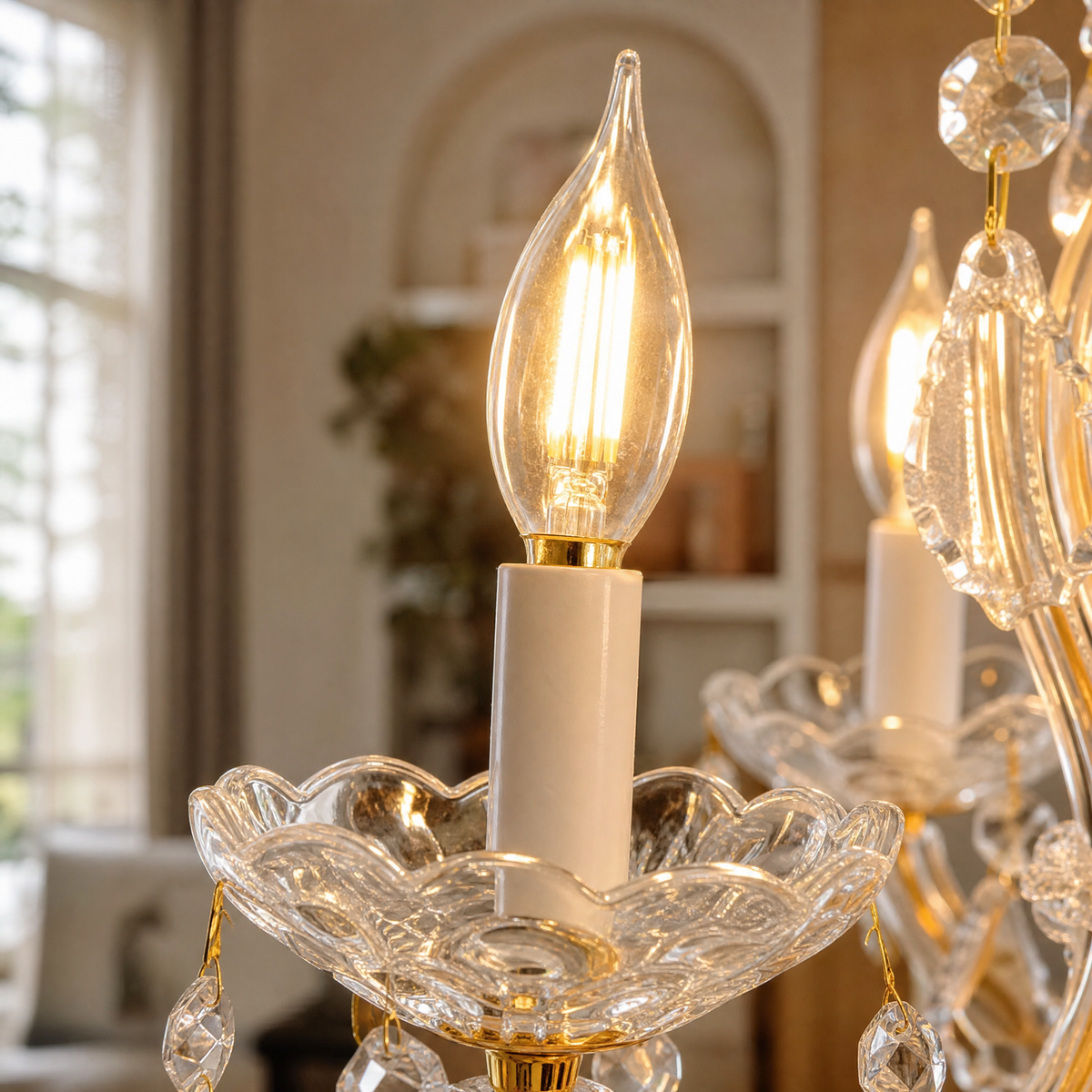 30" 10-Light Maria Theresa Crystal Chandelier - Gold