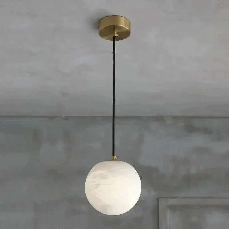 Alabaster Ball Sphere Pendant Lights 5" Pendant