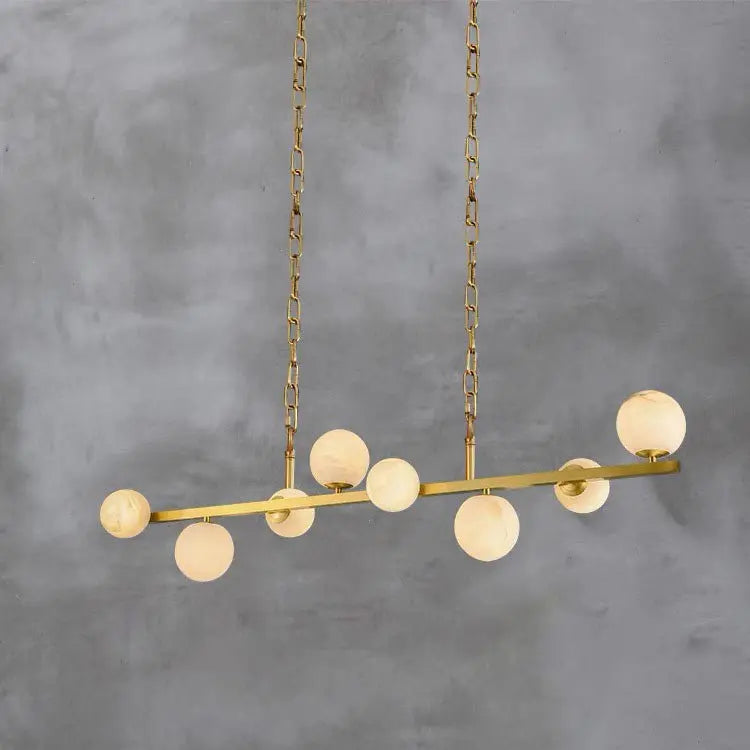 Alabaster Brass Globe Pendant Lights Pendant