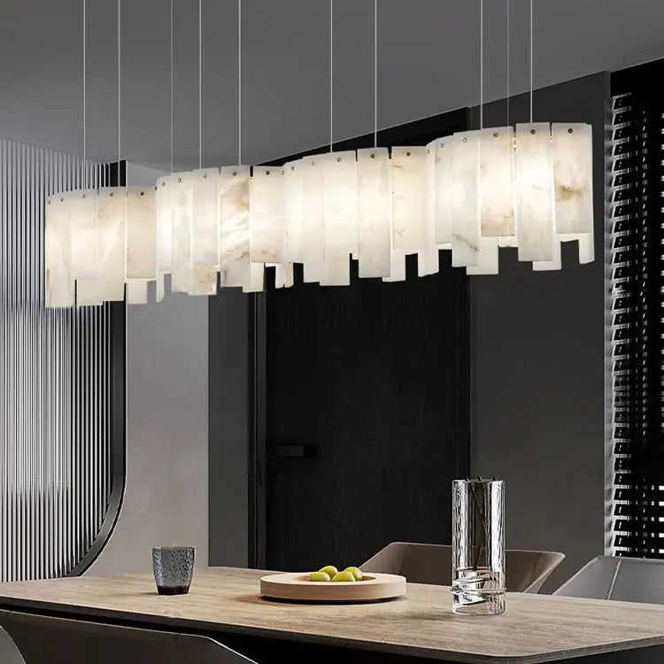 Alabaster Chandelier Pendant Lights Dining Room 4 Lights Pendant [product_tags
