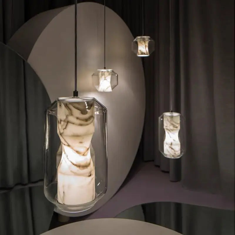 Alabaster Glass Pendant Lights Dining Room Pendant