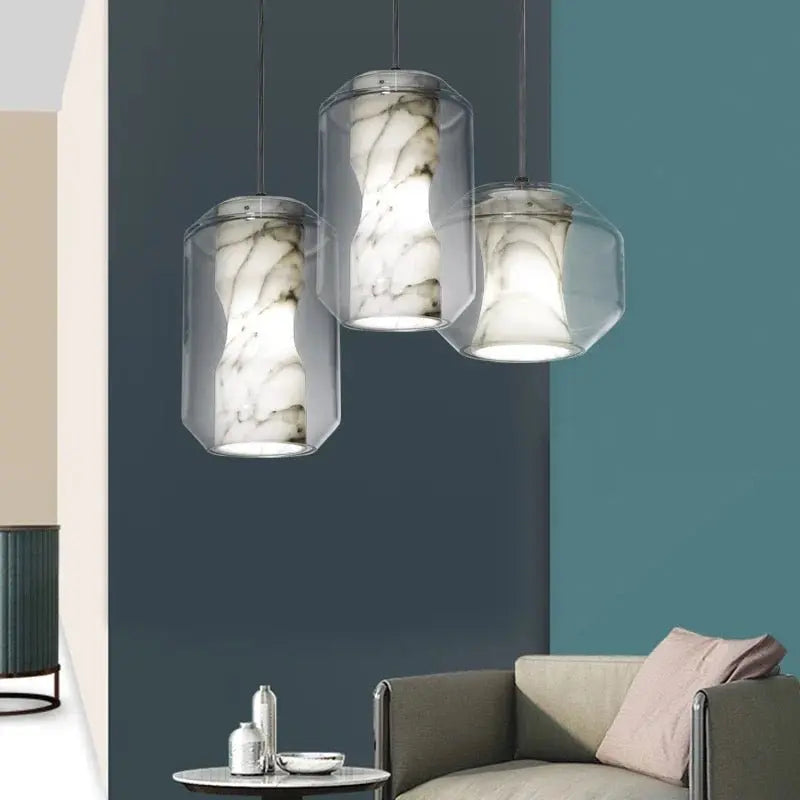 Alabaster Glass Pendant Lights Dining Room Pendant