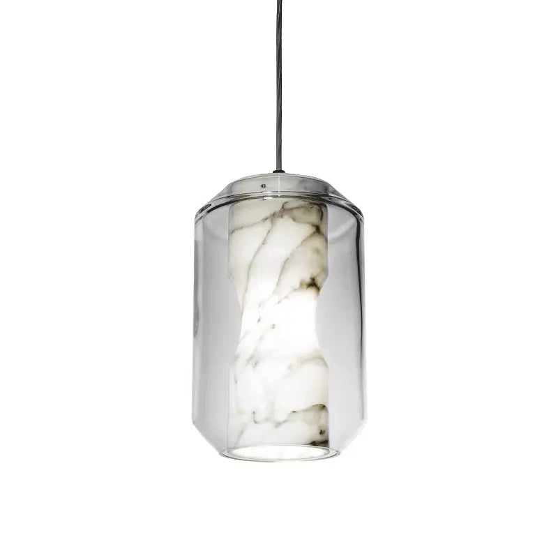 Alabaster Glass Pendant Lights Dining Room 7.87"D*13"H Pendant