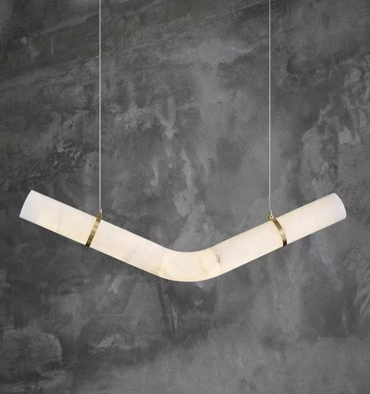 Alabaster Kitchen Round Tube Pendant Lighting Pendant