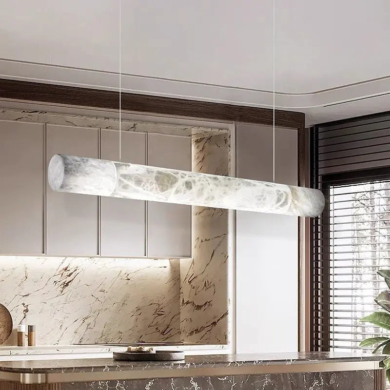 Alabaster Kitchen Round Tube Pendant Lights Pendant