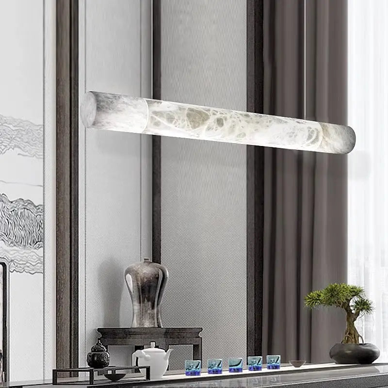 Alabaster Kitchen Round Tube Pendant Lights Pendant