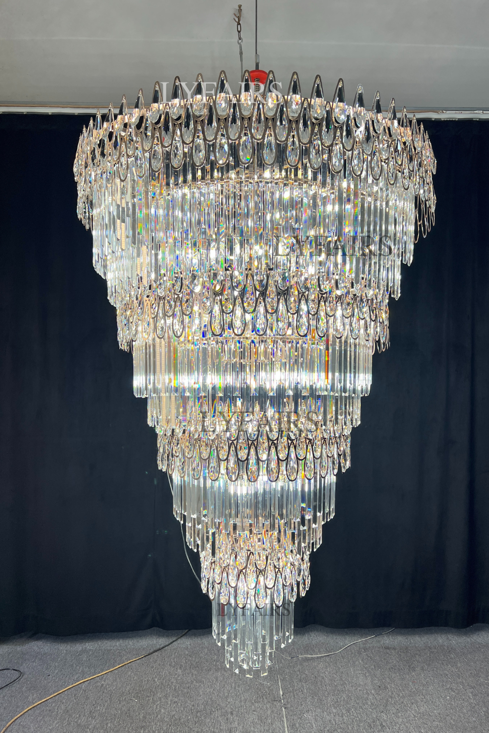 Oversized Multi-layers Luxury Creative Art Crystal Chandelier for Foyer/Staircase/Hallway
