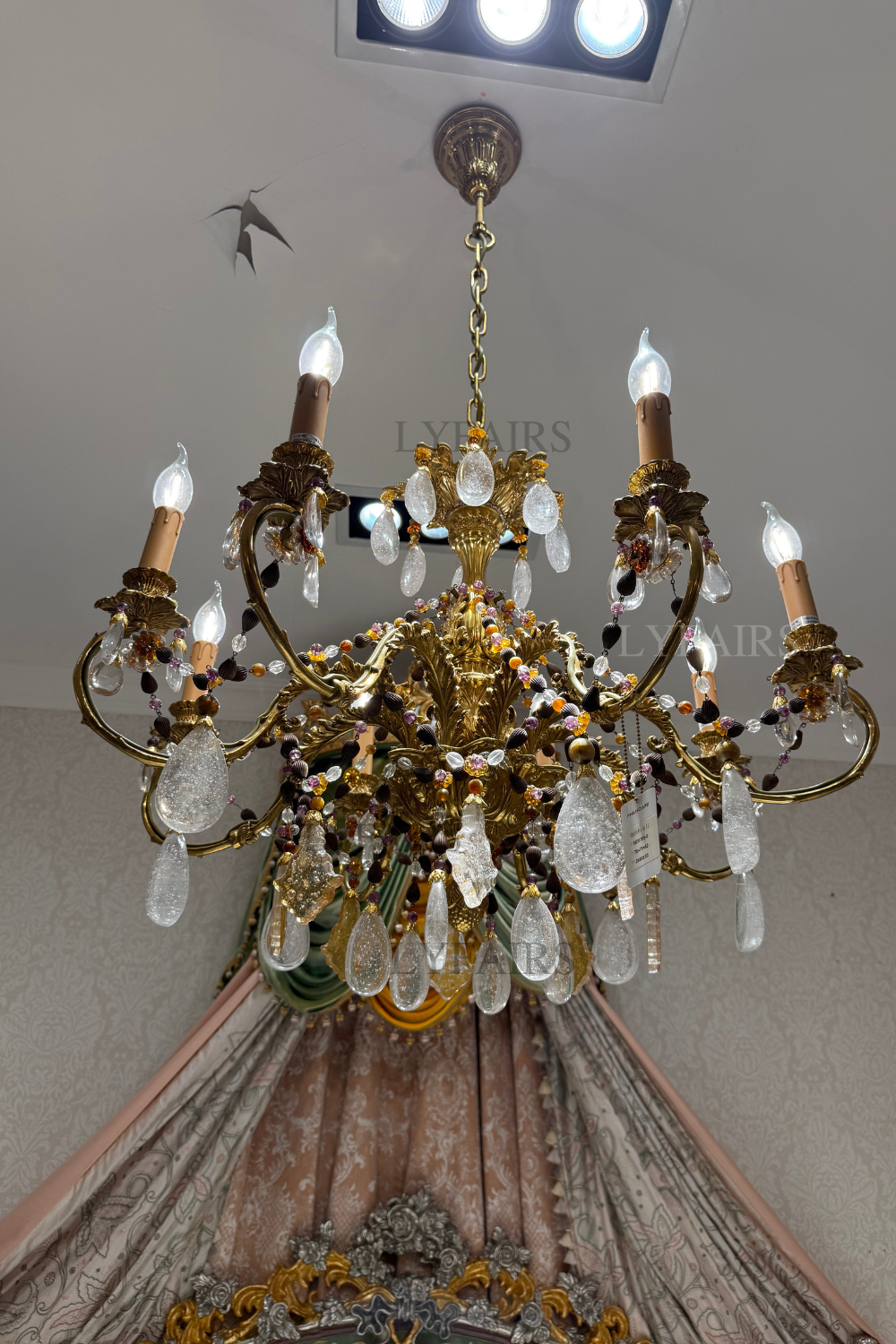 Baroque Brass Candle Light Chandelier