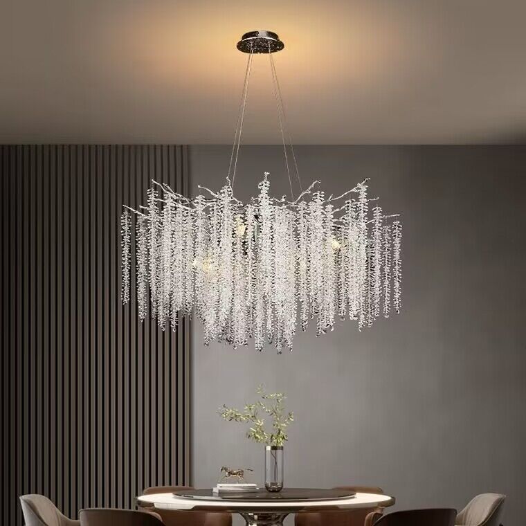 Branch Style Ceiling Light Crystal Icicle Chandelier