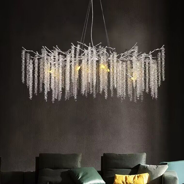 Branch Style Ceiling Light Crystal Icicle Chandelier