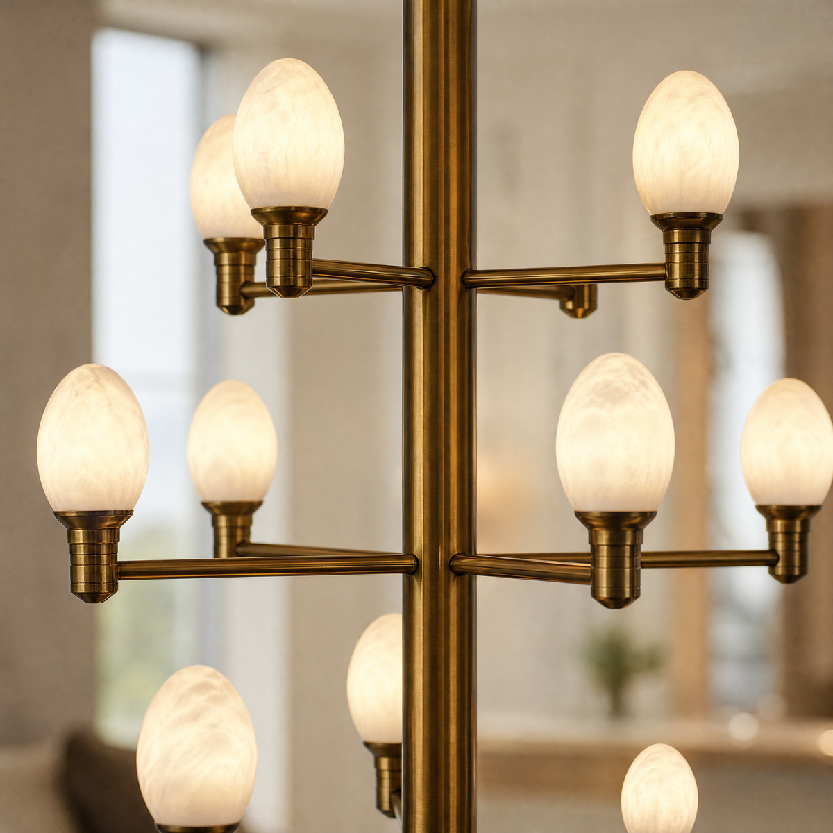 Aelis Brass Living Room Chandelier