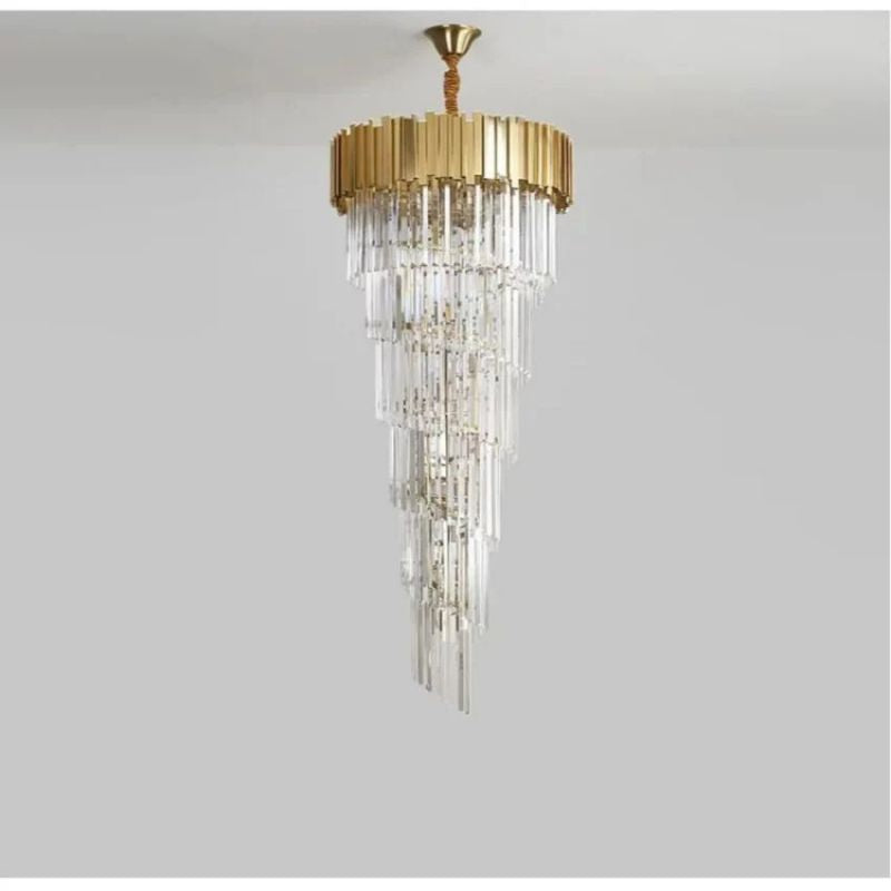 Rhea Golden Modern Crystal Chandelier - jchandelier
