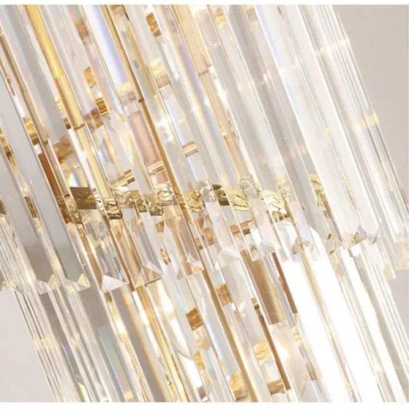 Rhea Golden Modern Crystal Chandelier - jchandelier