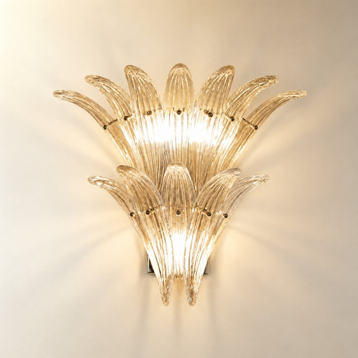 Seraphia Two Tier Glass Leaf Wall Sconce