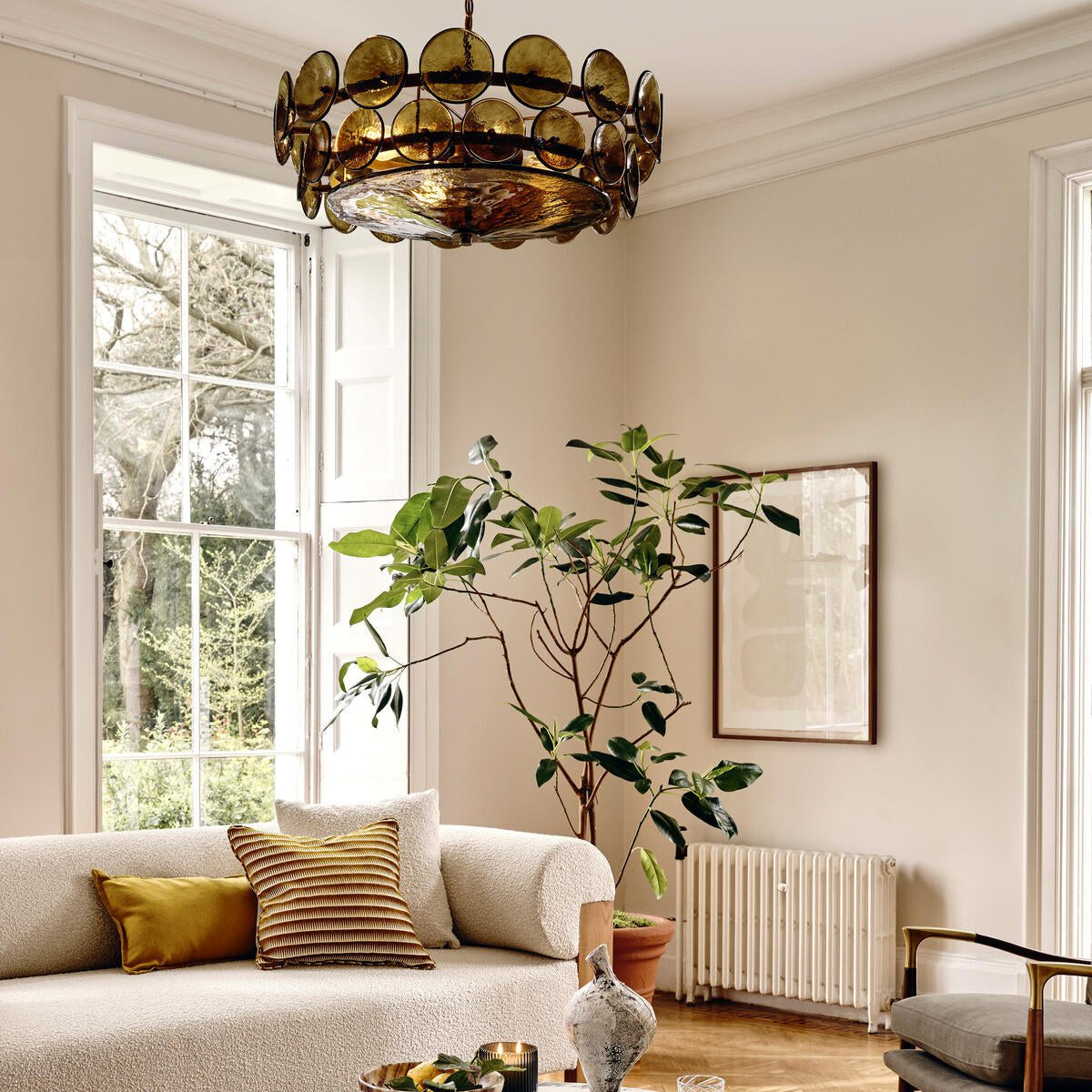 Solaris Disc Murano Chandelier