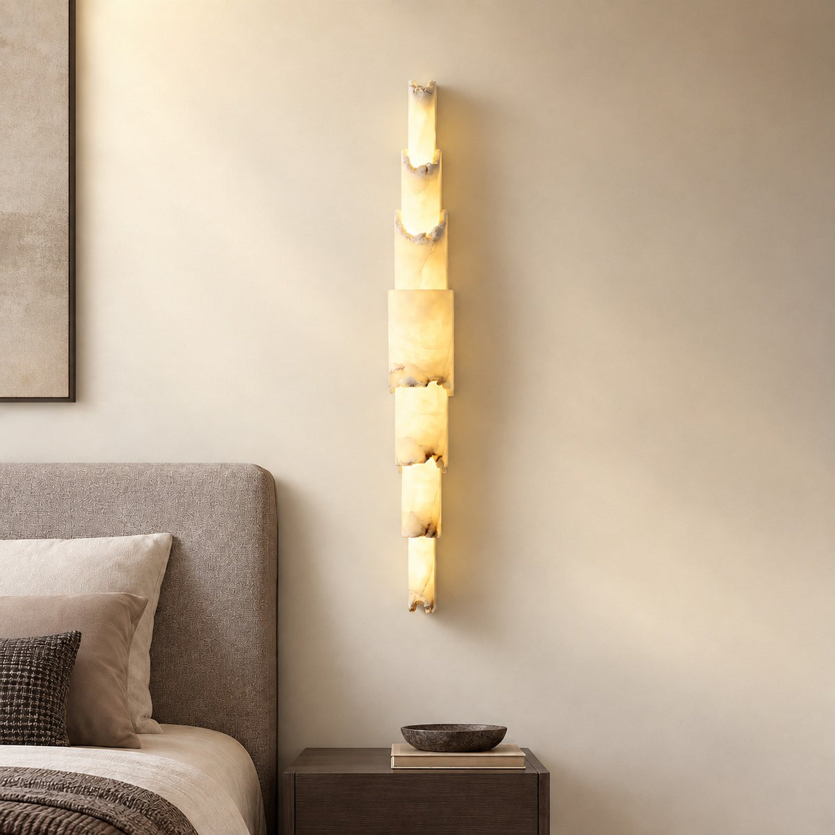Stravelle Layered Alabaster Organic Wall Sconce