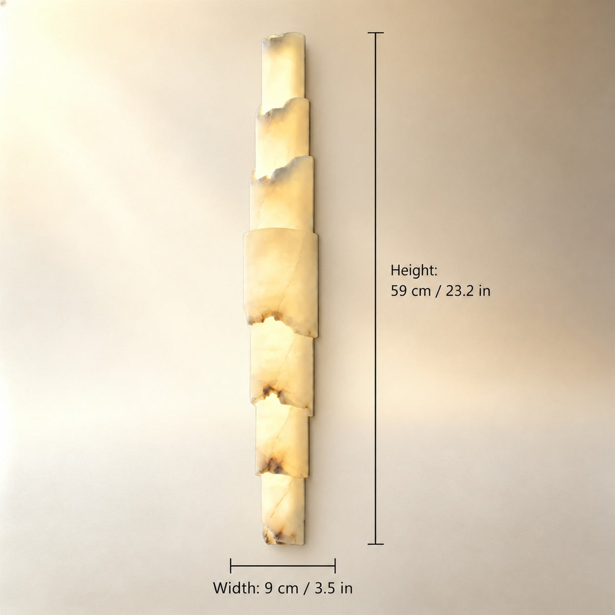 Stravelle Layered Alabaster Organic Wall Sconce