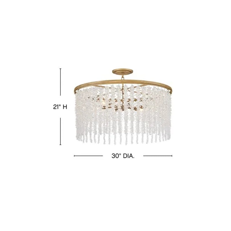 Denise Lamps Vac Crystal 30" Round Chandelier