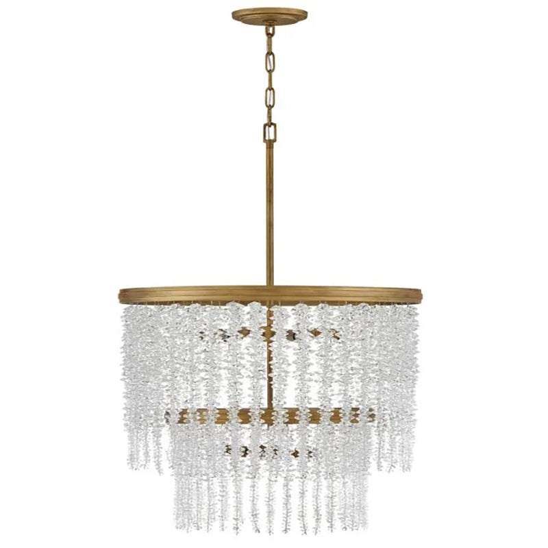Denise Lamp Vac Crystal Round 2 Tier Chandelier 26"