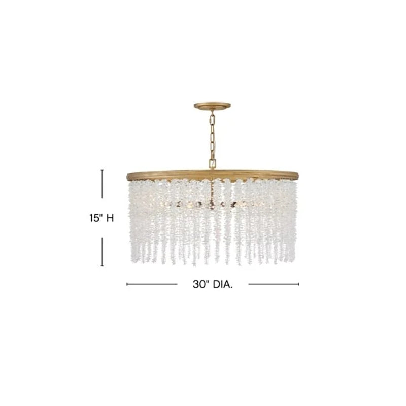 Denise Lamps Vac Crystal 30" Round Chandelier