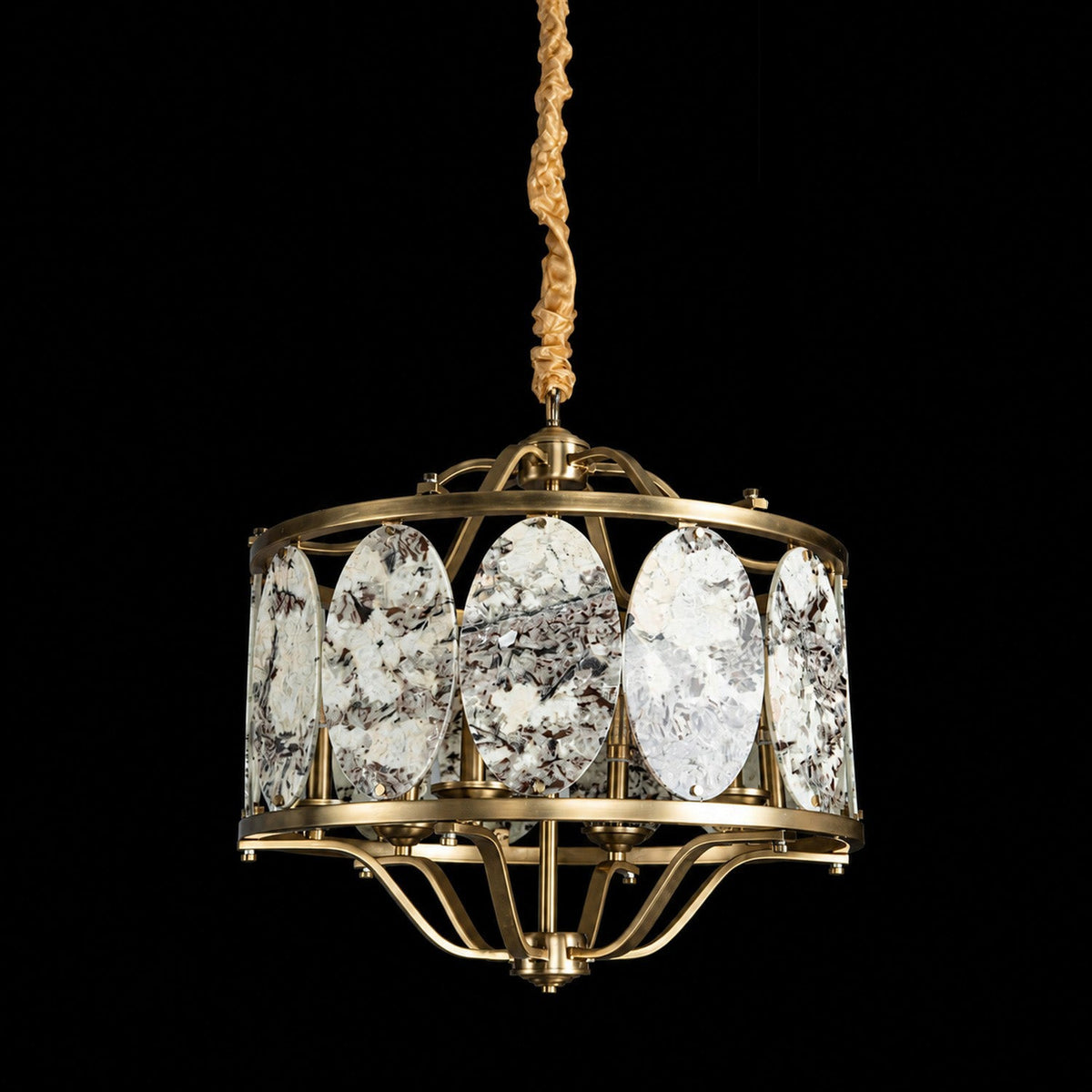 Vintage Lantern Luxury Stone Chandelier