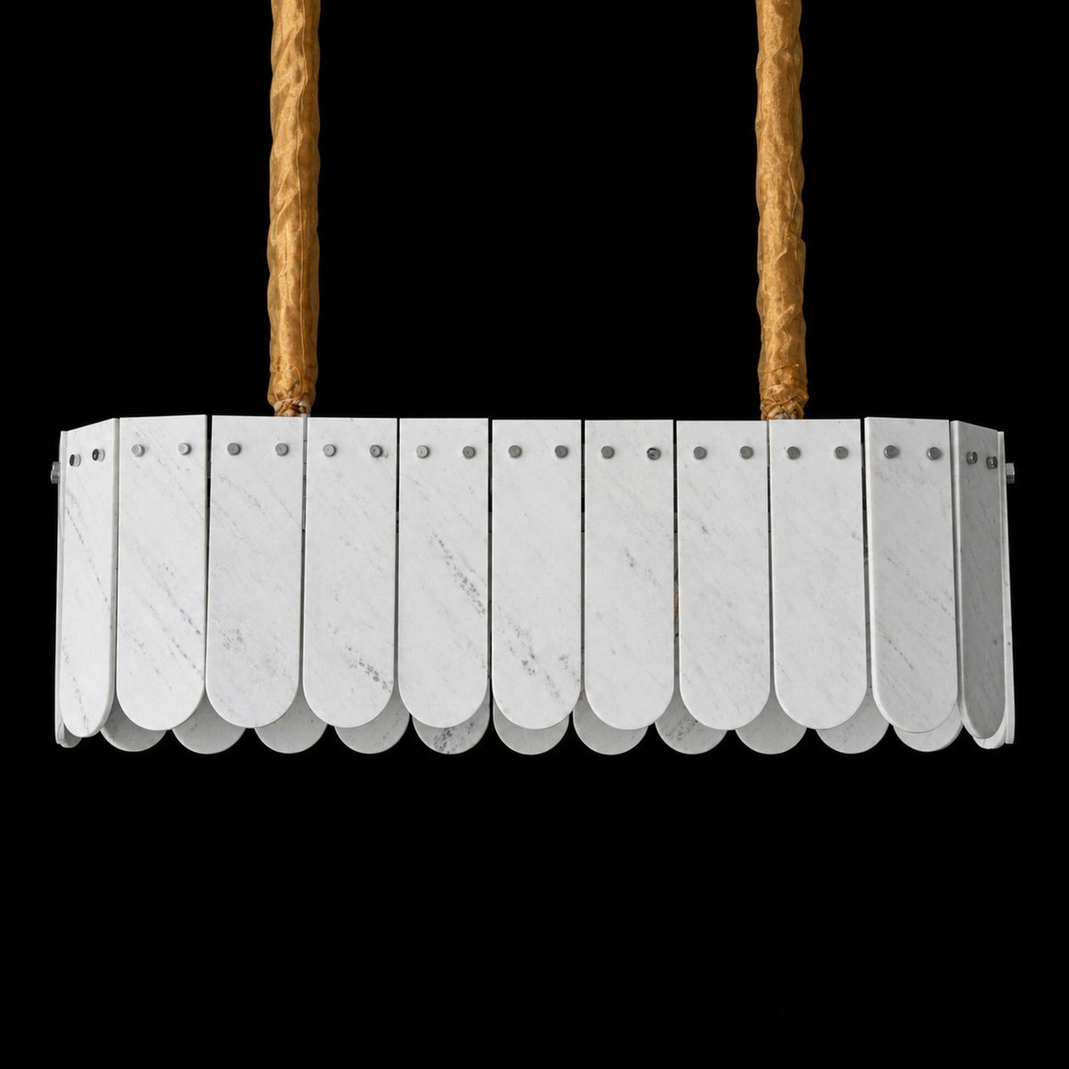 Modern Layered Luxury stone Linear Chandelier