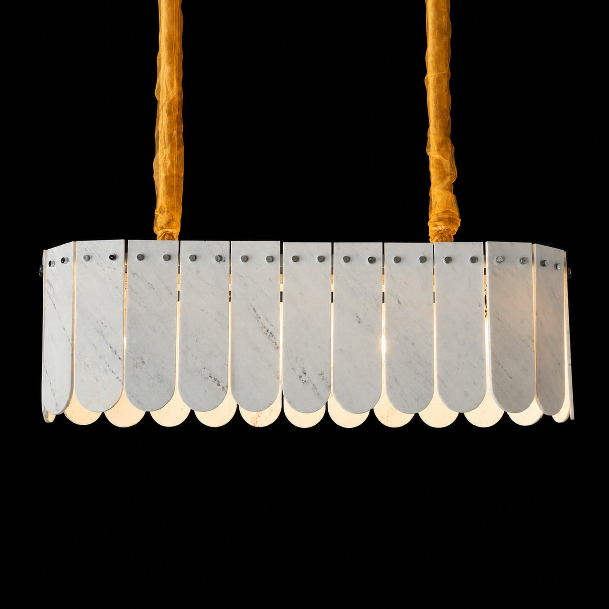 Modern Layered Luxury stone Linear Chandelier