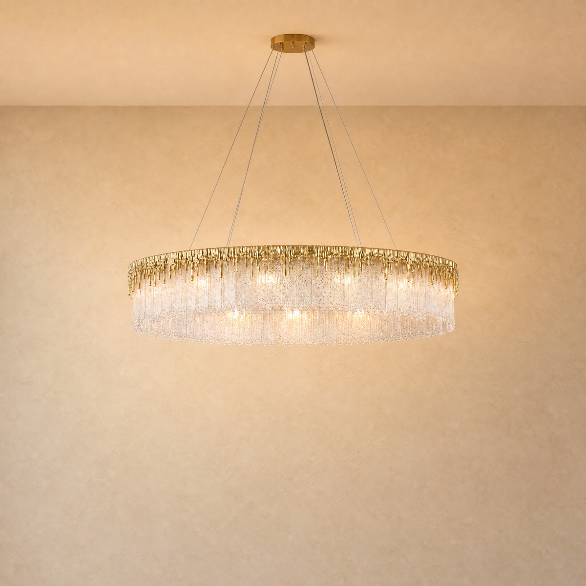 Ice Bloom Glass Chandelier D1000 - Copper