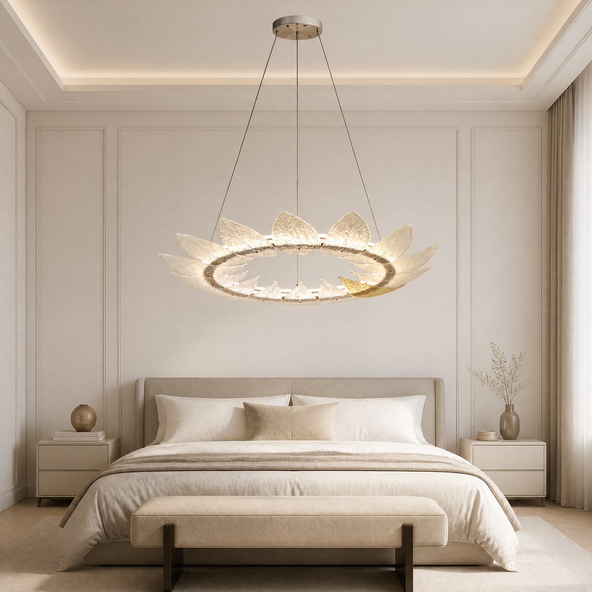 Pelen Modern Glass Ring Chandelier