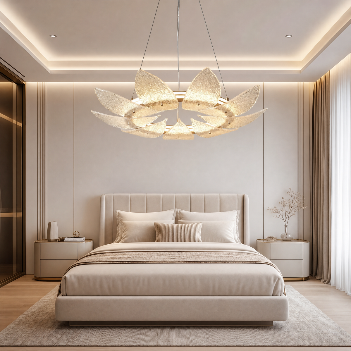 Pelen Modern Glass Ring Chandelier