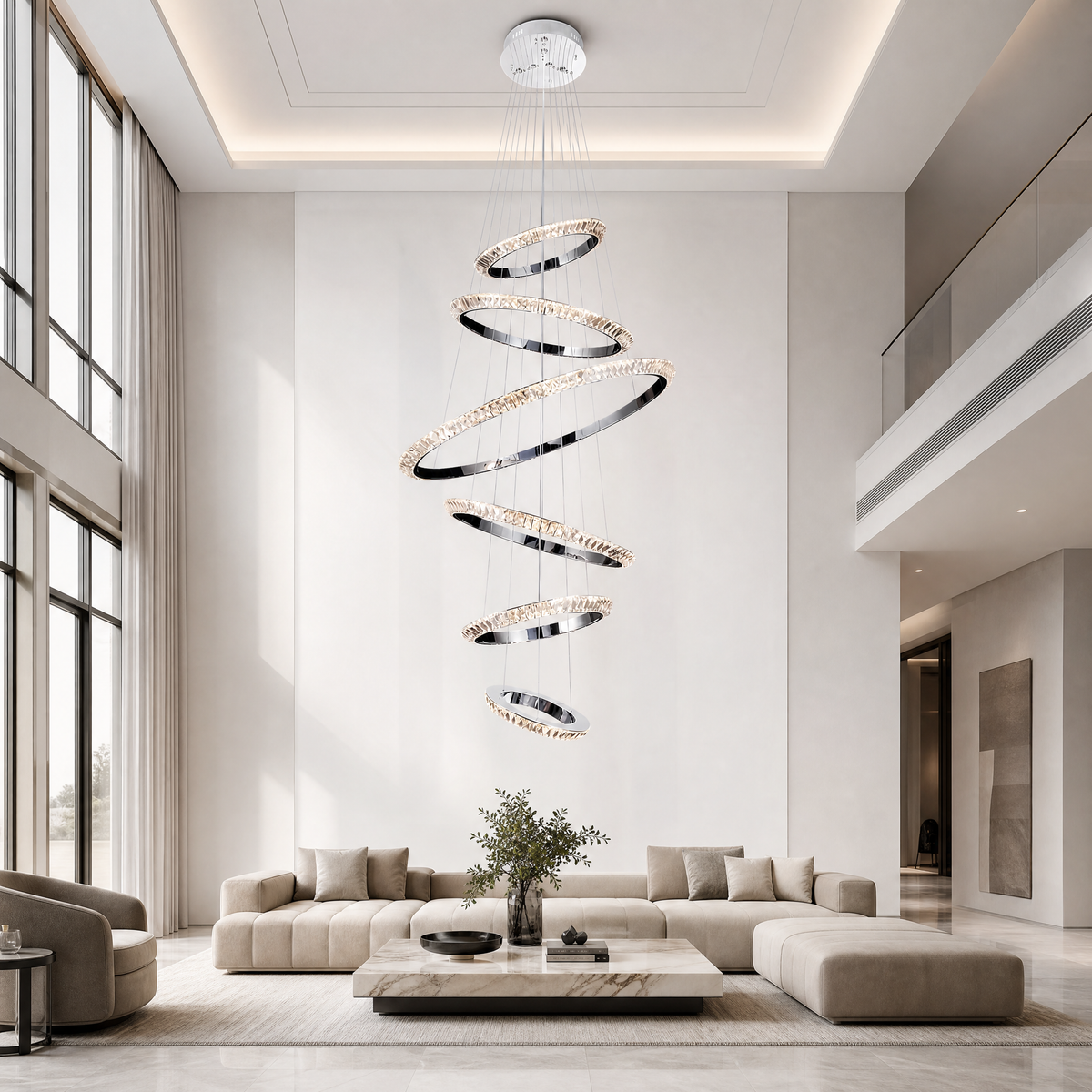 Wenen Crystal Cascading Chandelier 47.2"
