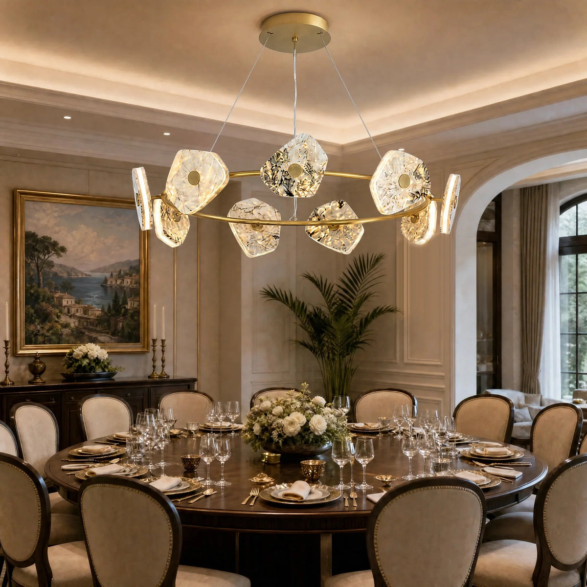 Petra Modern Natrual Stone Pendant Light