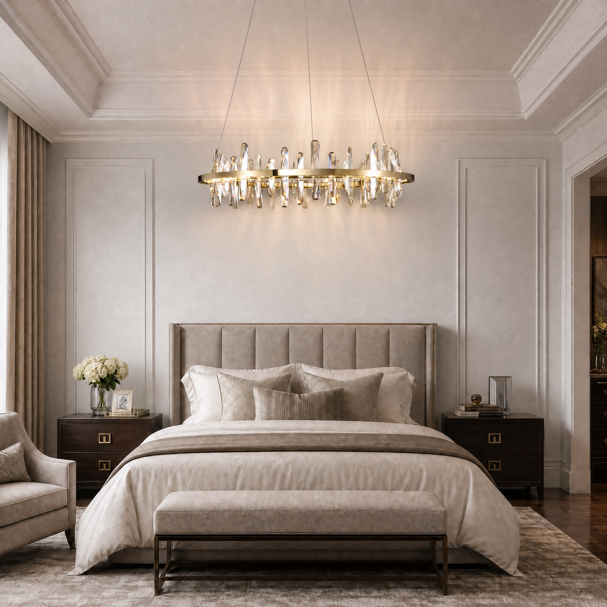 Mira Ring Crystal Chandelier