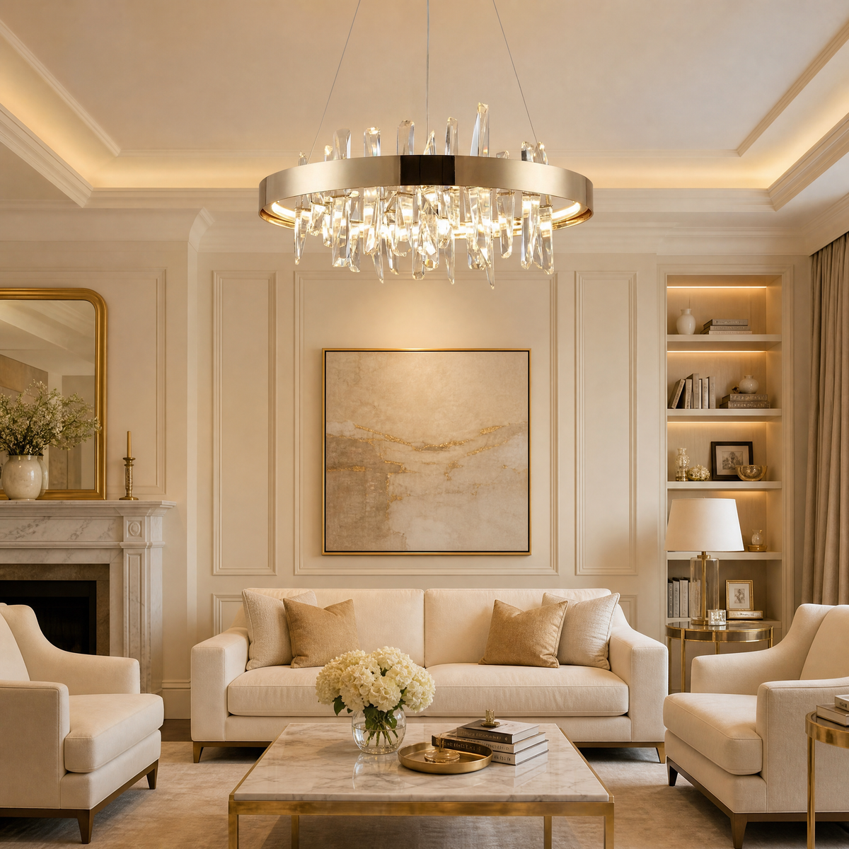 Uliia Round Crystal Pendant Light