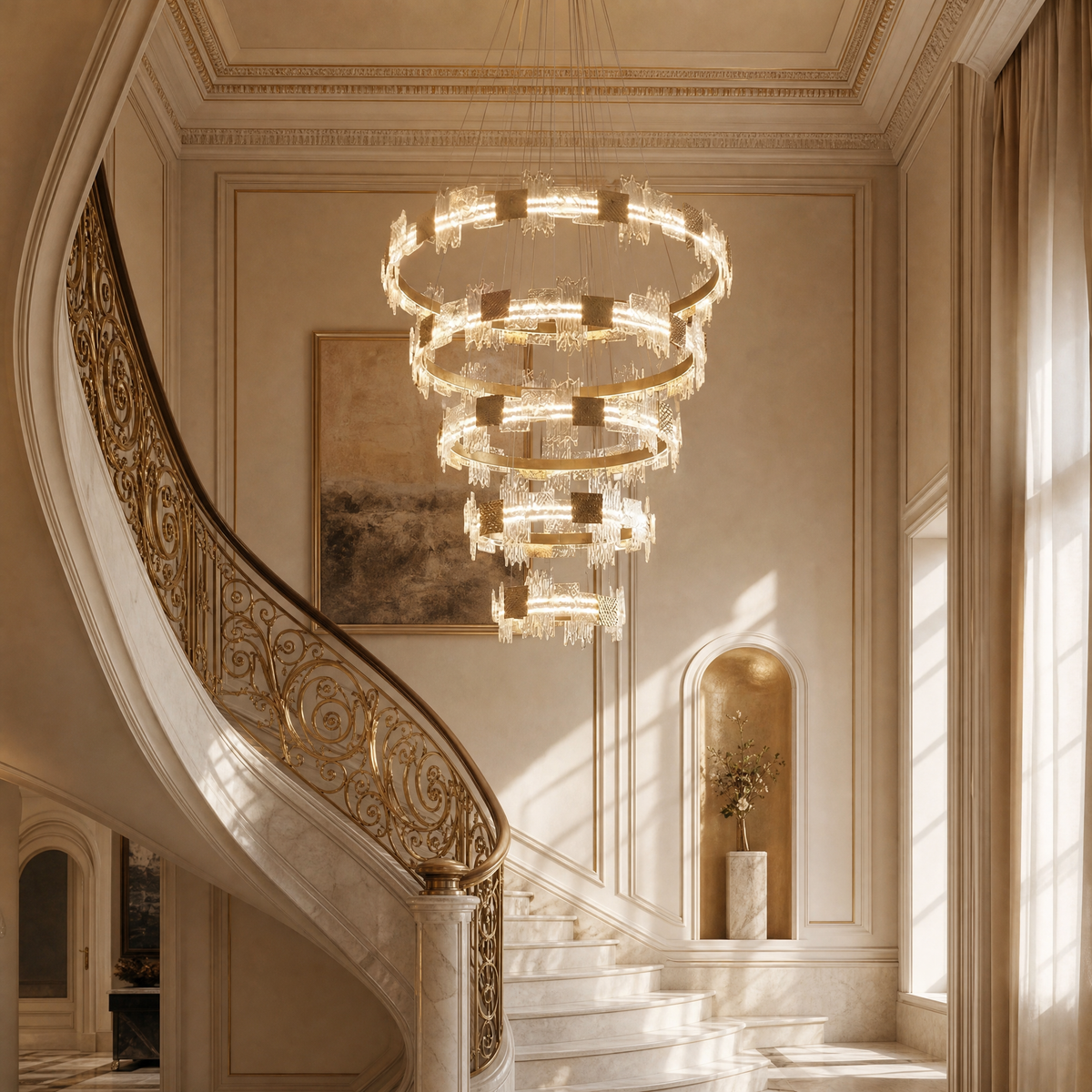 Lysen Modern Large Foyer Chandelier