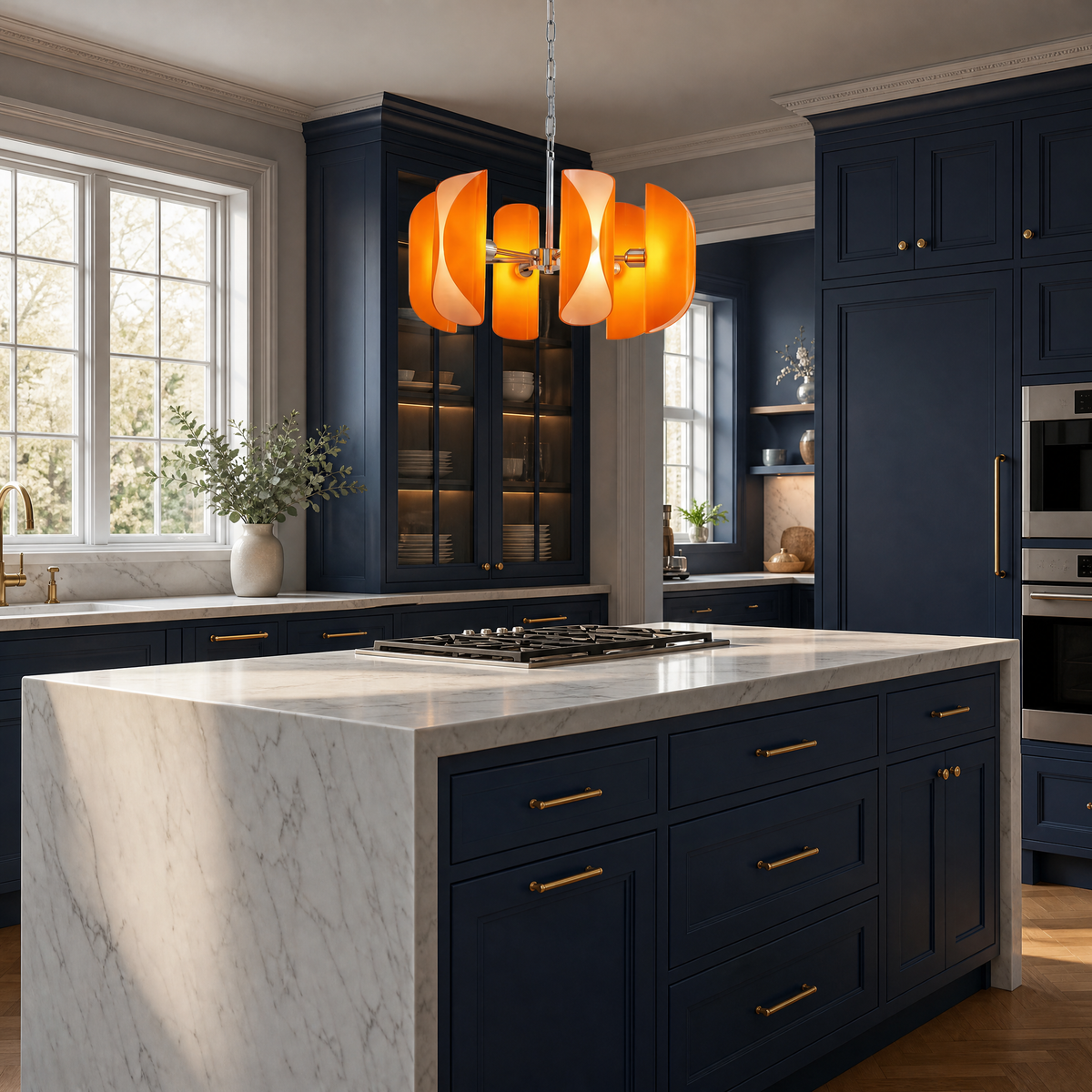 Ilyia Modern Chrome Glass Pendant Light