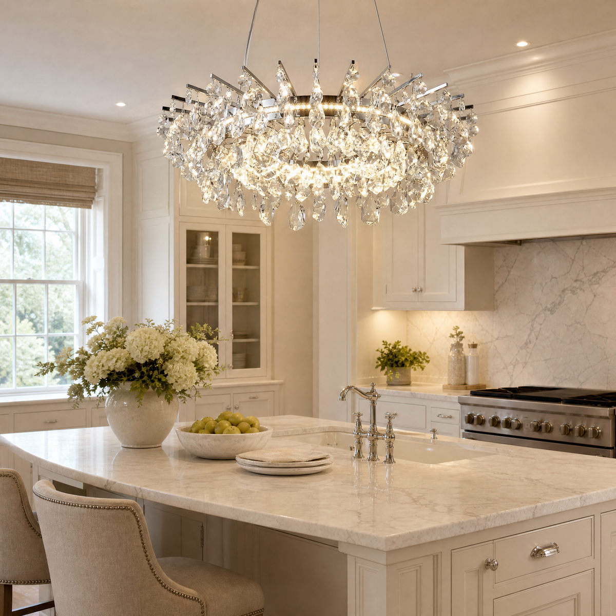 Quenen Round Crystal Chandelier