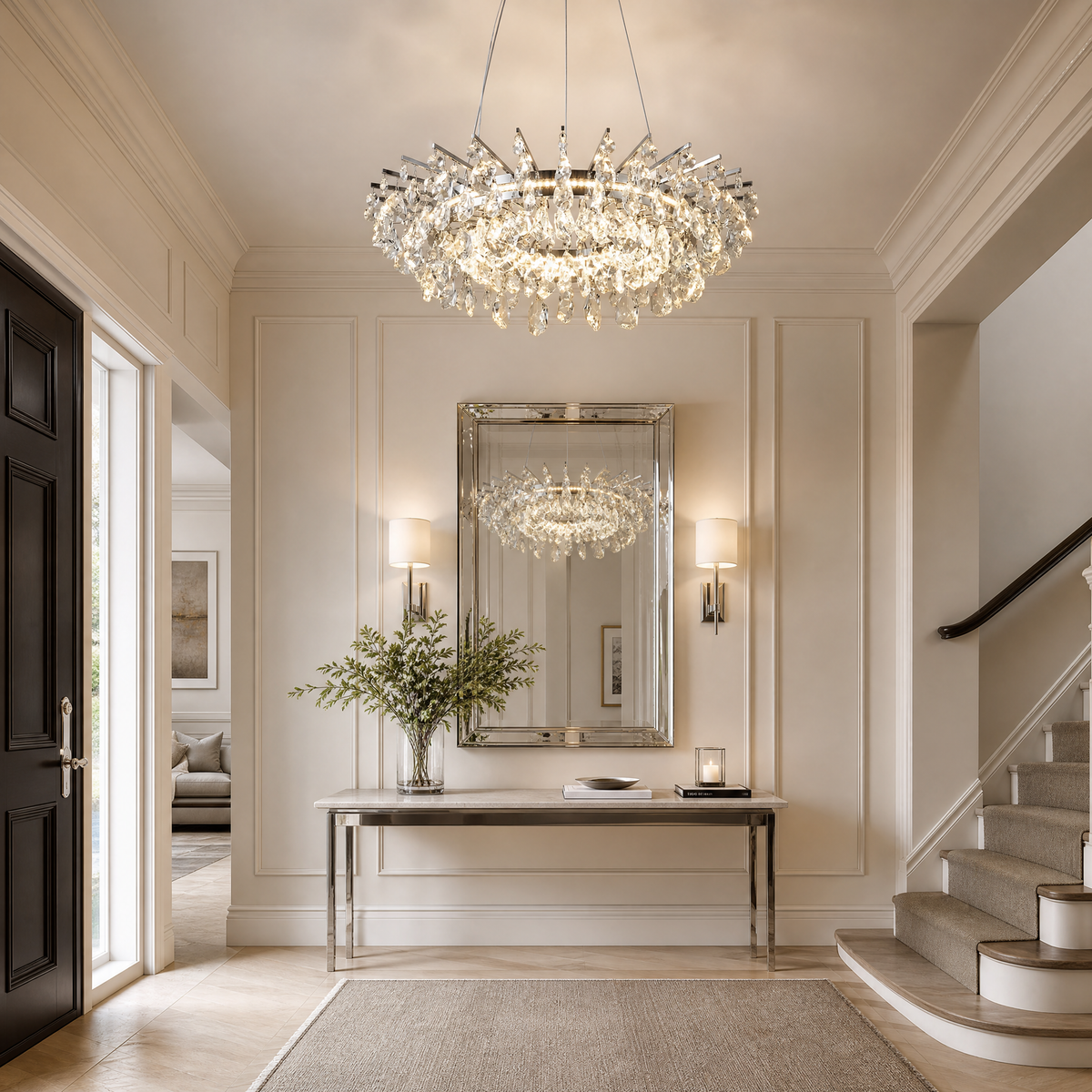 Quenen Round Crystal Chandelier