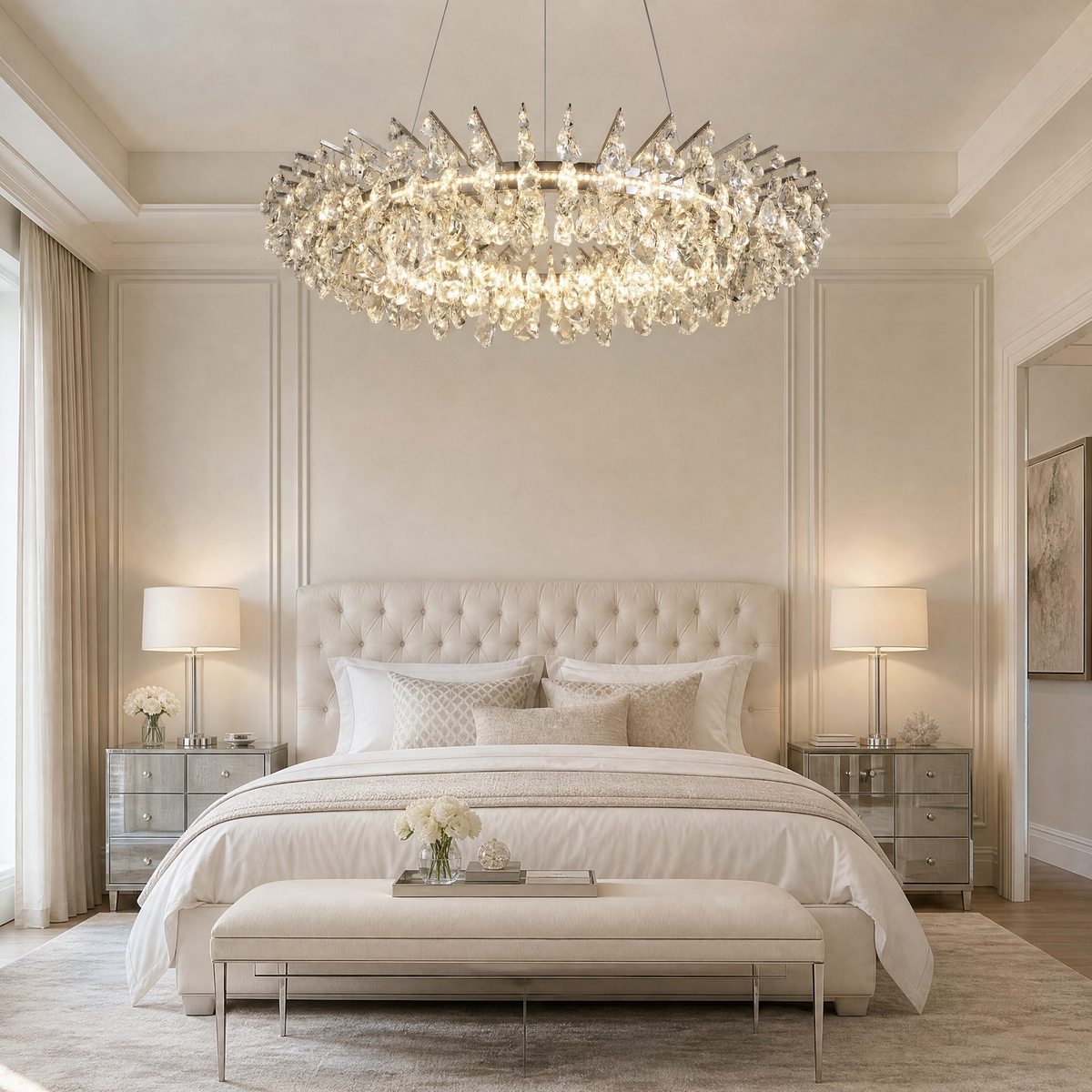 Quenen Round Crystal Chandelier