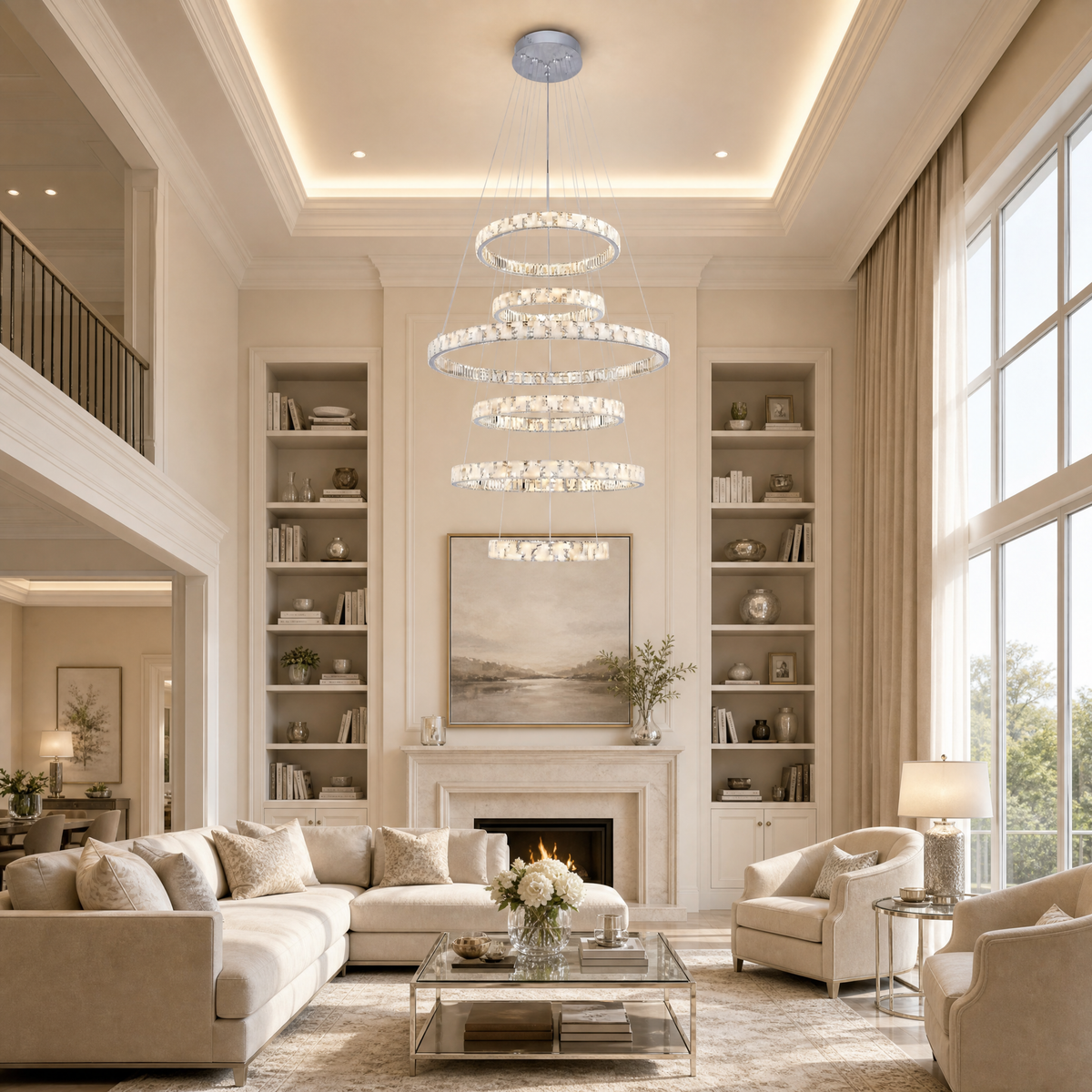 Isaen Crystal Pendant Light 48"