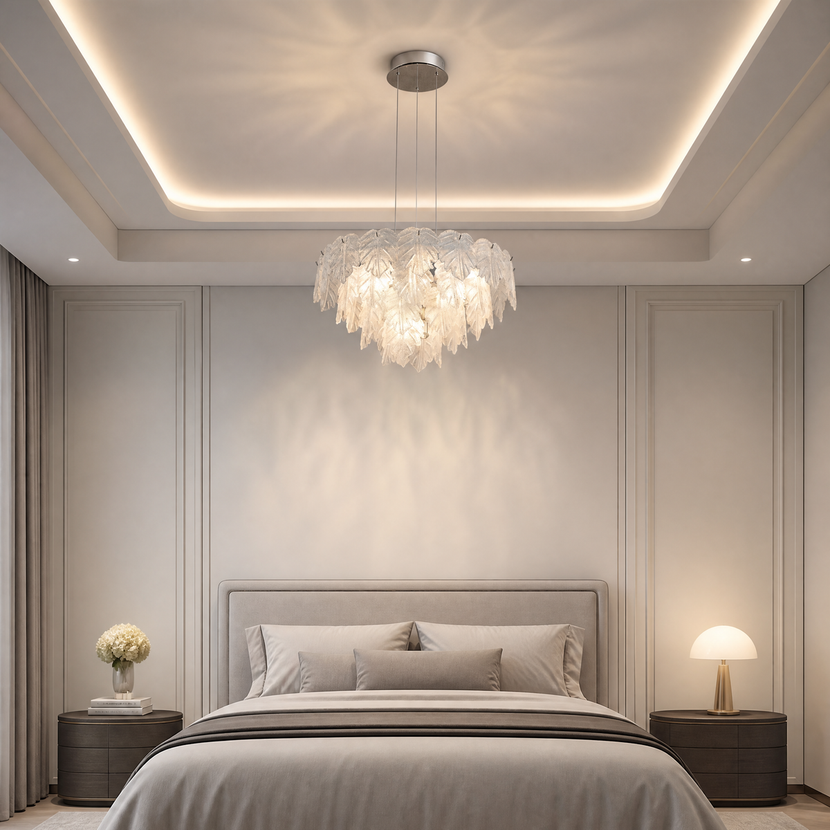 Selia Modern Chrome Chandelier 24" D