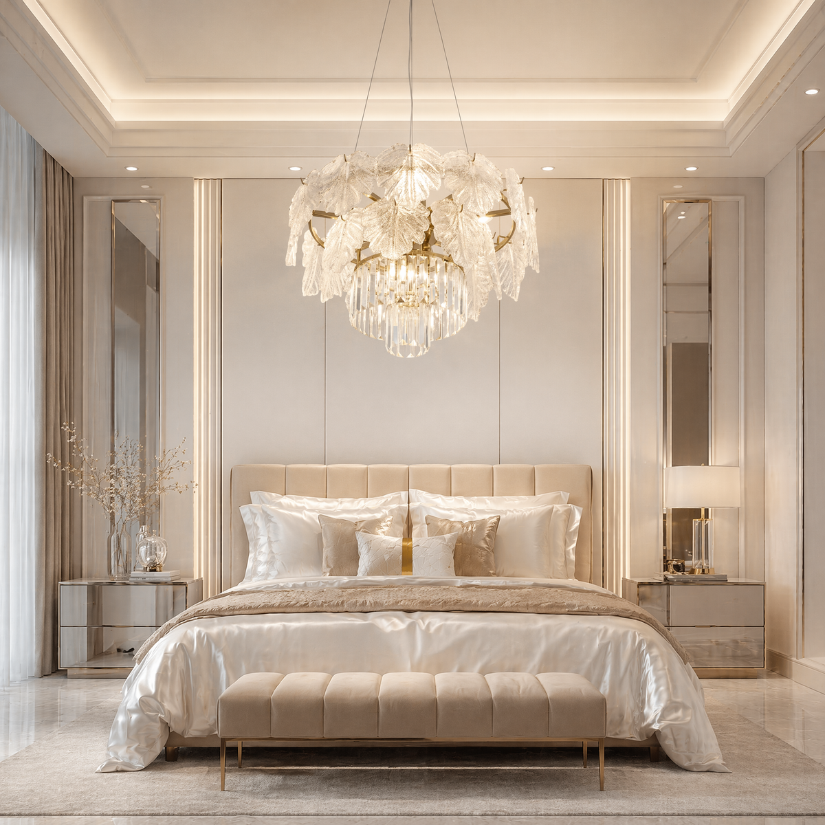 Selia Crystal Contemporary Chandelier 24" D