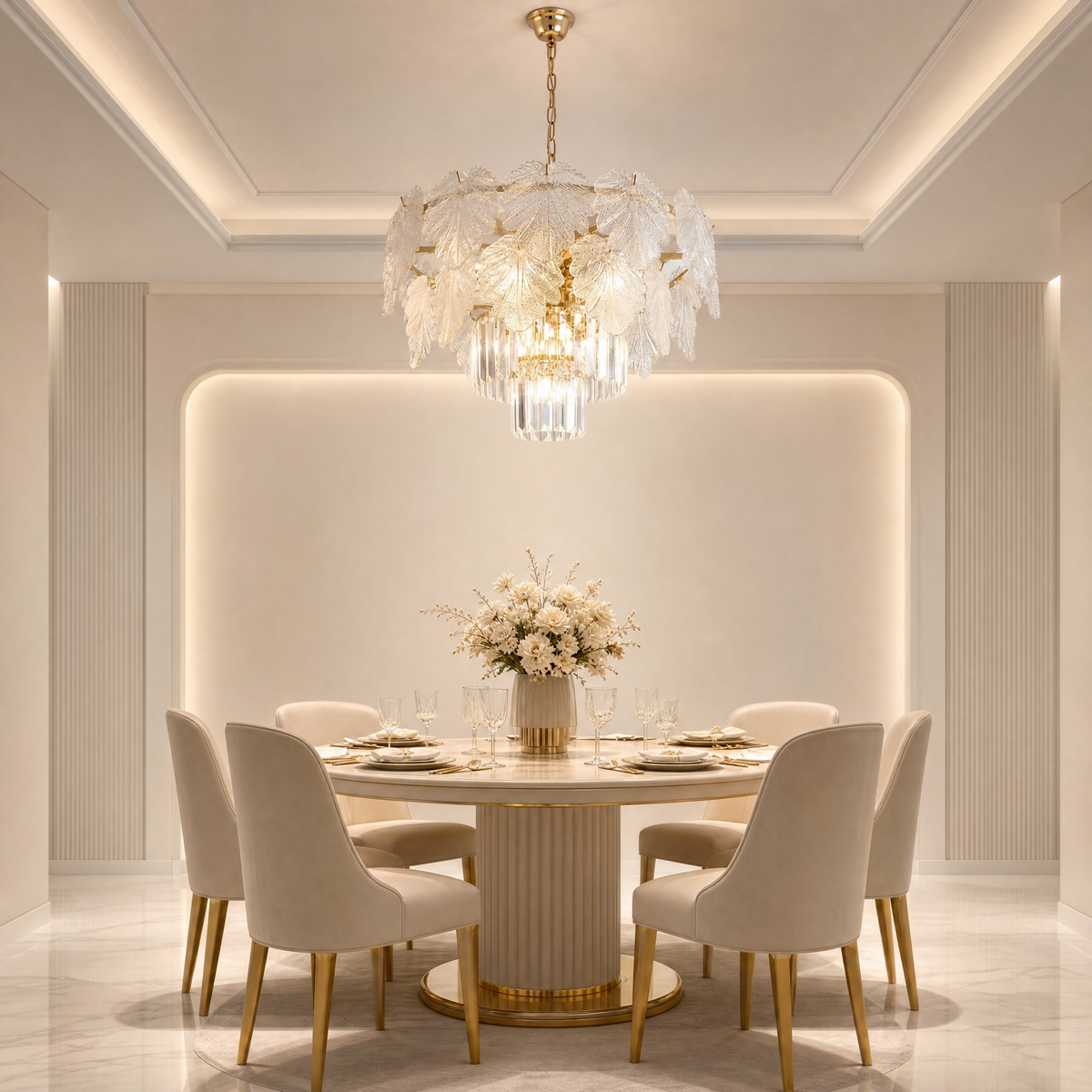 Selia Crystal Contemporary Chandelier 24" D
