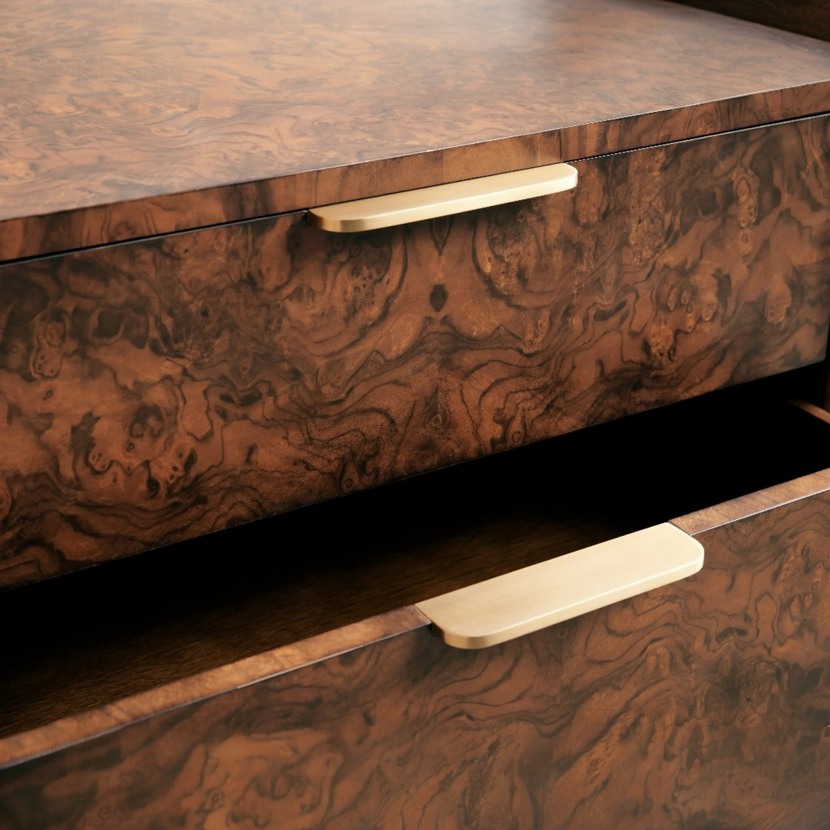 Sculptural Burl Wood Bedside Table