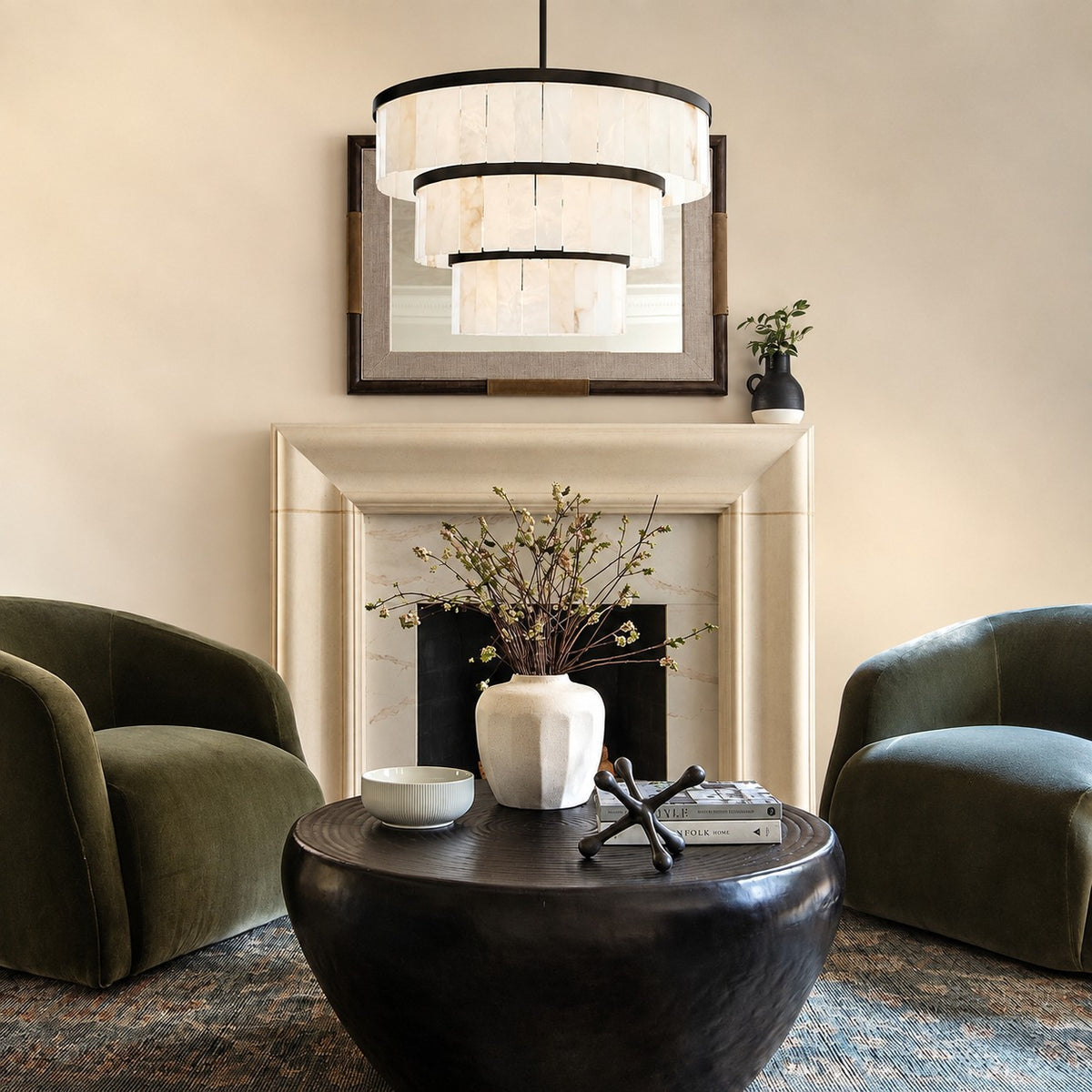 Alabaster 3 Tier Chandelier
