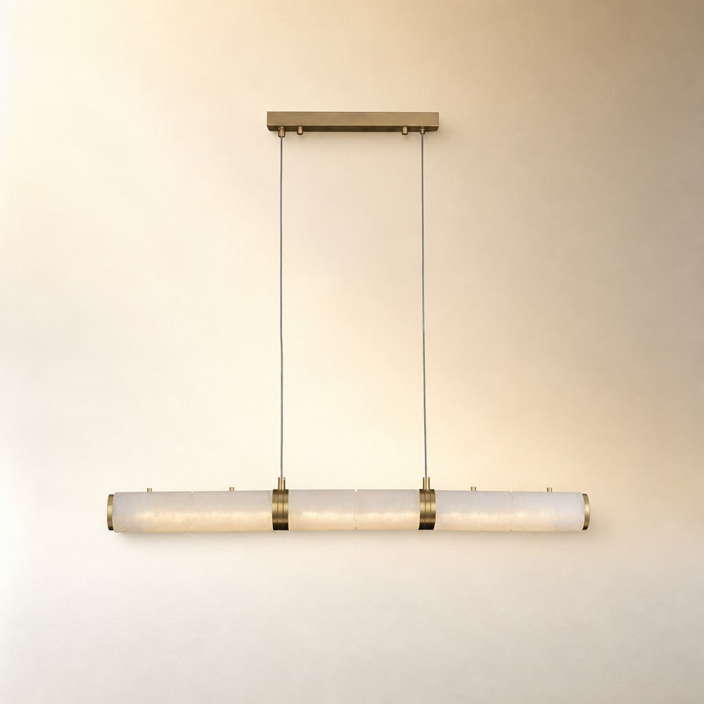 Alabaster Magnificence Art Linear Chandelier